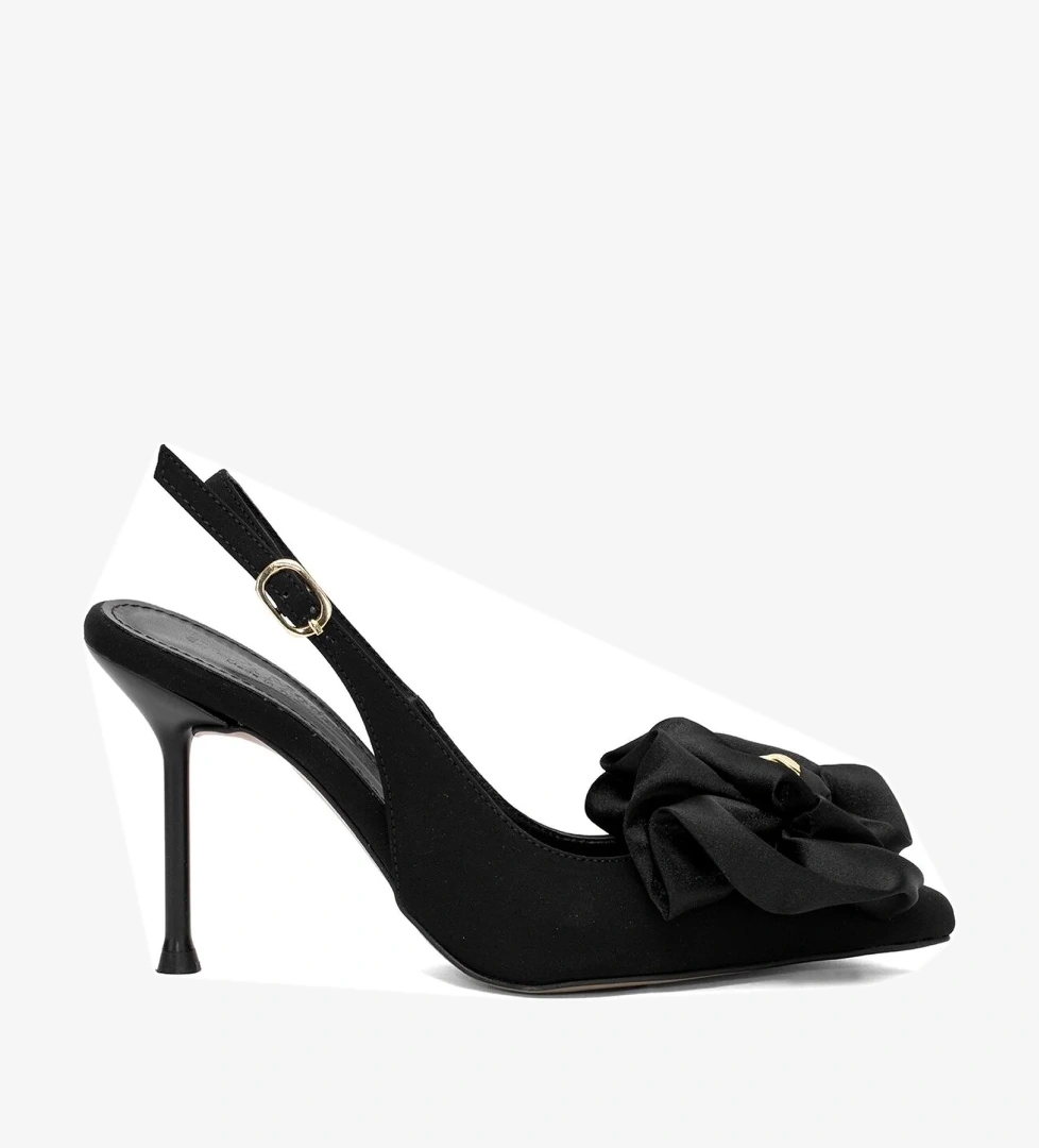 Elit PM230 K917 Kadın Klasik Topuklu Ayakkabı Siyah - Görsel 1