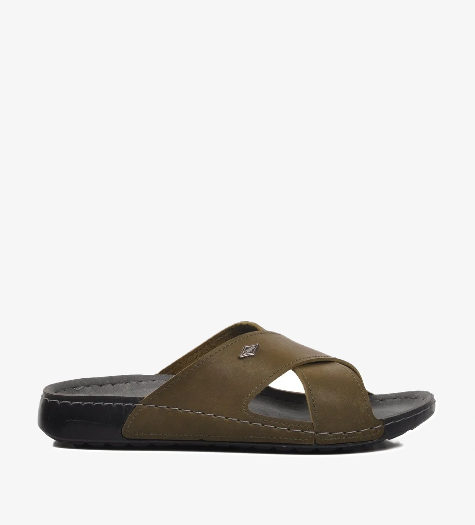 A Spor Aspor Kahve Yeşil Erkek Terlik model görseli