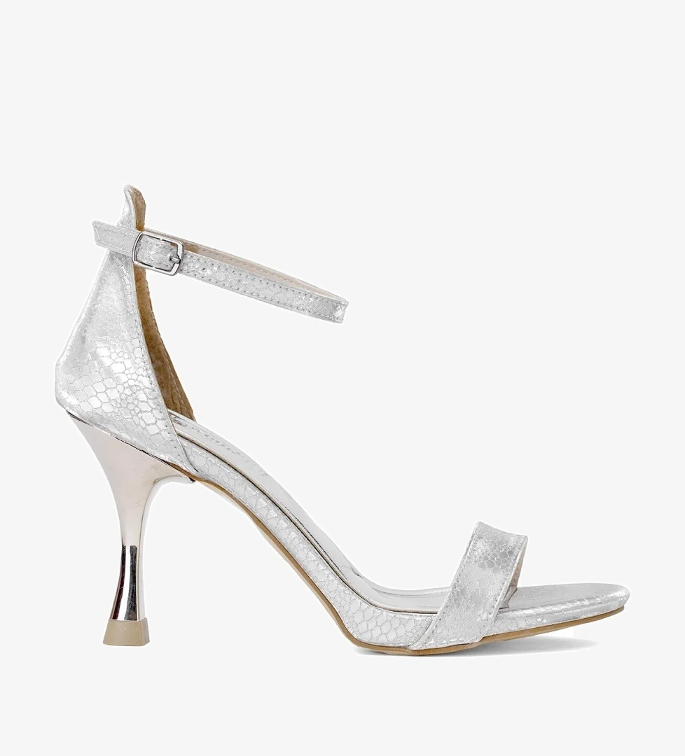 Ayakkabı Fuarı Elit PM309 K662T Kadın Klasik Topuklu Ayakkabı Gümüş model görseli