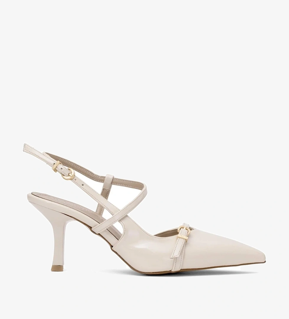 Ayakkabı Fuarı Elit Pm571 K426r Kadın Klasik Topuklu Ayakkabı Ten Siyah model görseli