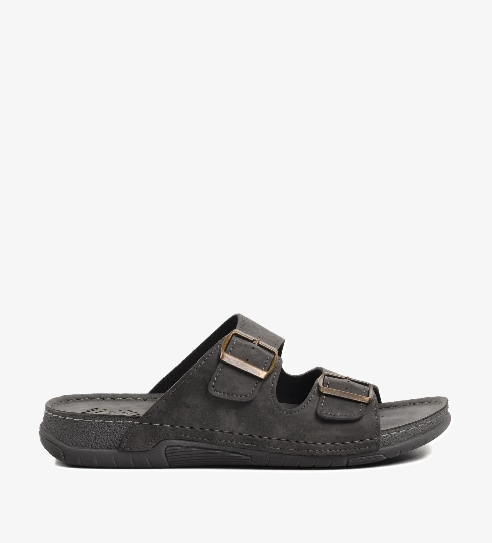 Aspor Gri Erkek Terlik - Görsel 1