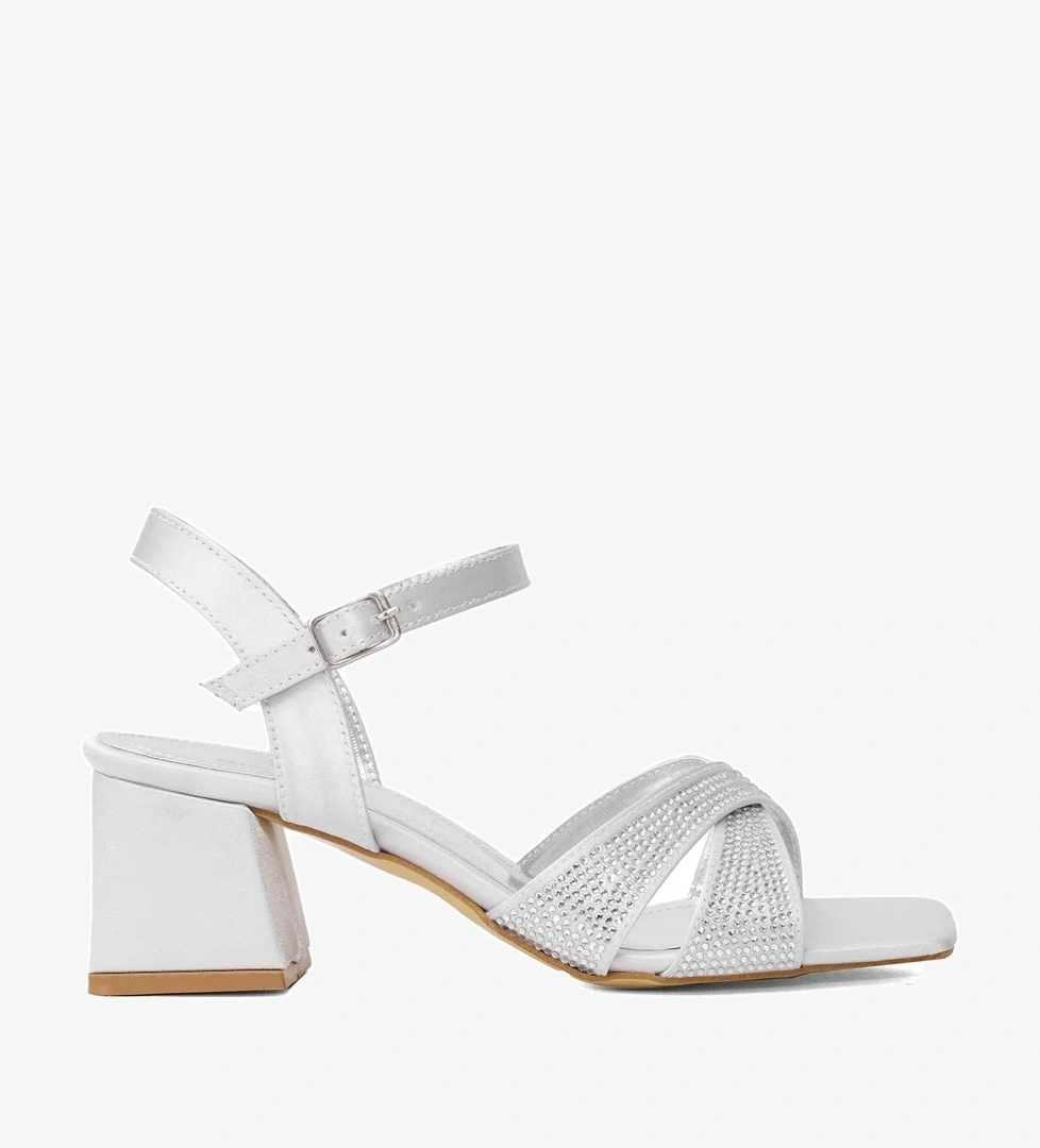 Elit Brk2018S Kadın Tokalı Klasik Topuklu Ayakkabı Gri - Görsel 1