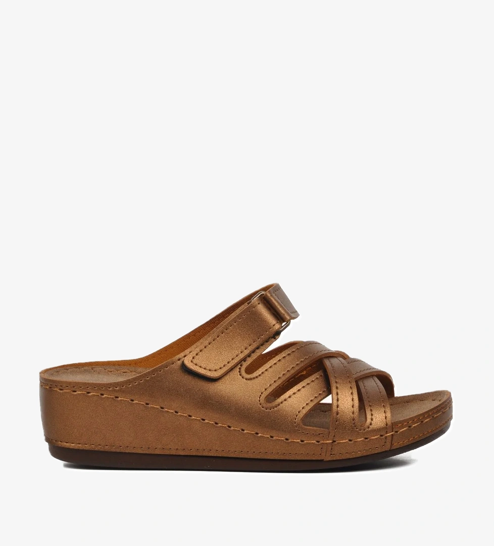 Aspor Bakır Kahve Kadın Terlik - Görsel 1