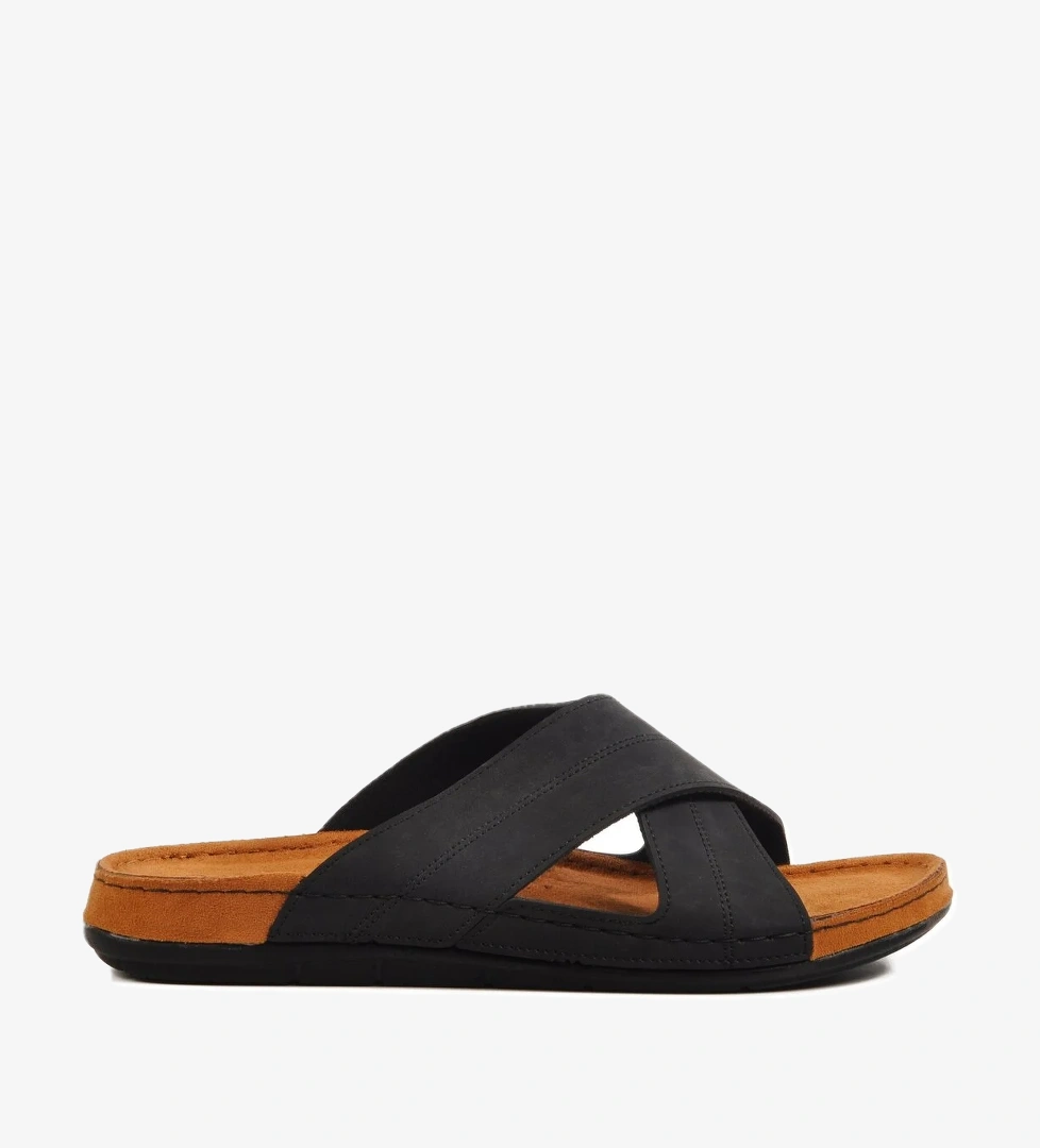 A Spor Aspor Kahve Anatomik Erkek Düz Terlik model görseli