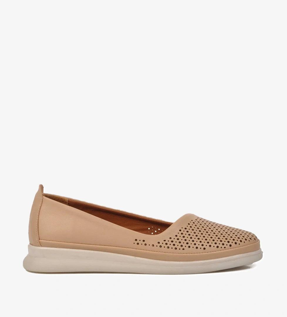 Aspor Bej Kadın Düz Rahat Günlük Ayakkabı