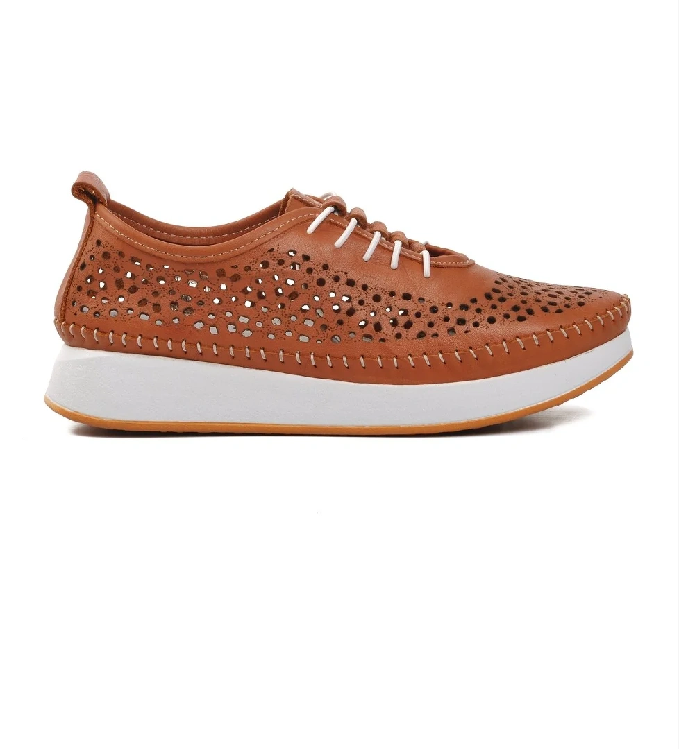 Aspor Taba Kadın Düz Rahat Günlük Ayakkabı