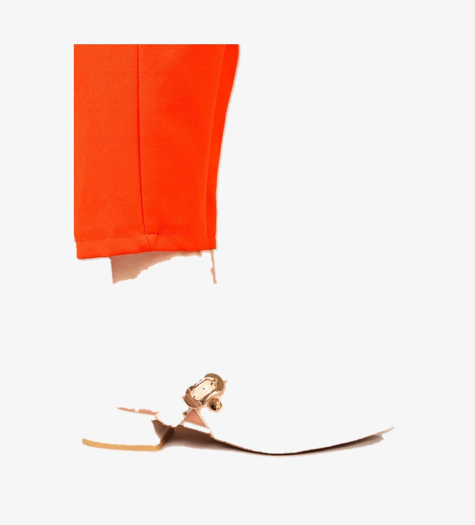 Feles Sarı Pul Detaylı Arkası Açık Kadın Babet Ayakkabı model görseli