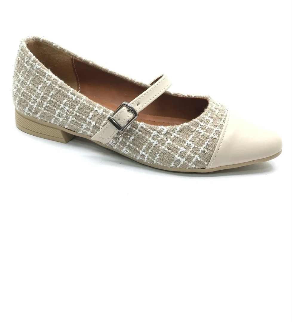 Feles Hasır Detaylı Kadın Babet Ayakkabı model görseli