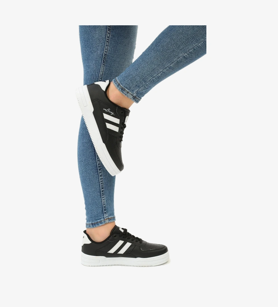 Siyah Beyaz Unisex Spor Ayakkabı - Görsel 1