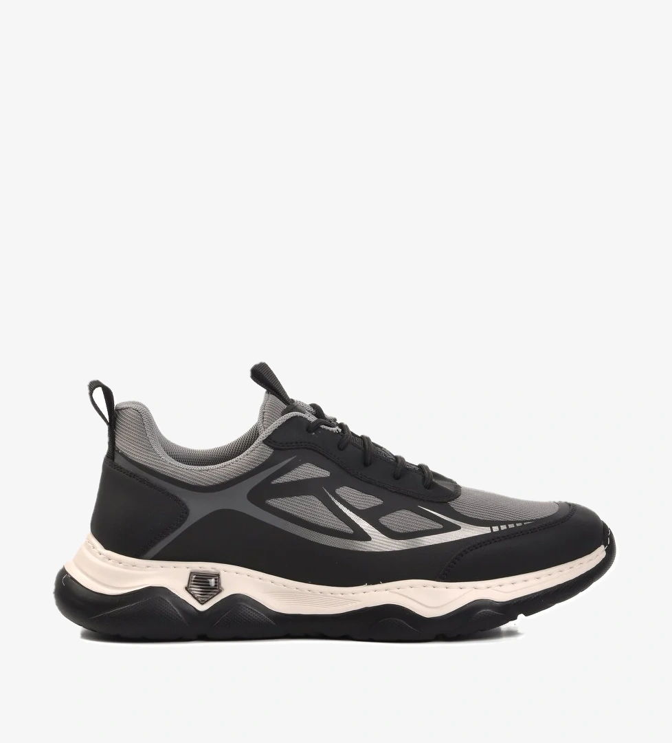 Gri Polyester Karışımlı Erkek Spor Ayakkabı - Görsel 1