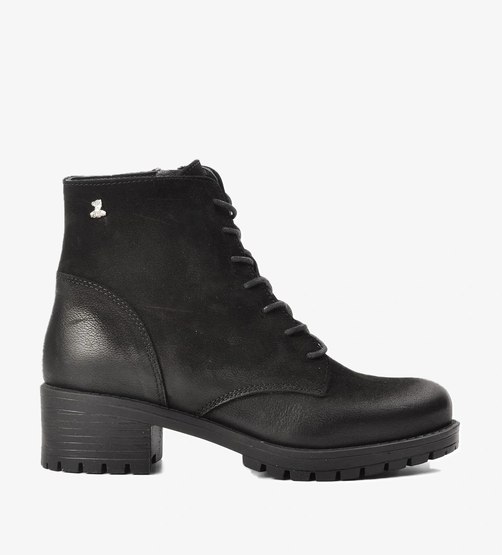 Siyah Hakiki Deri Kadın Bot - Görsel 1