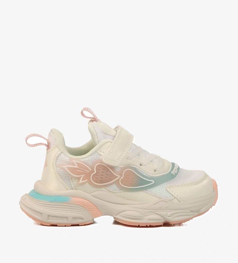 Pepino Beyaz Pudra Cırtlı Hafif Hava Alabilen Kız Çocuk Spor Ayakkabı model görseli