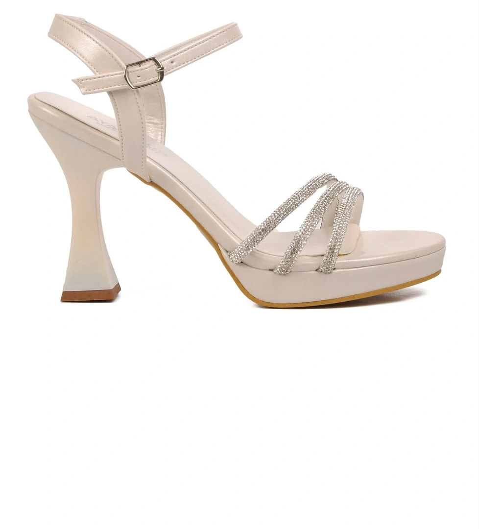 Aspor Bej Sedef Kadın Abiye Ayakkabı - Görsel 1