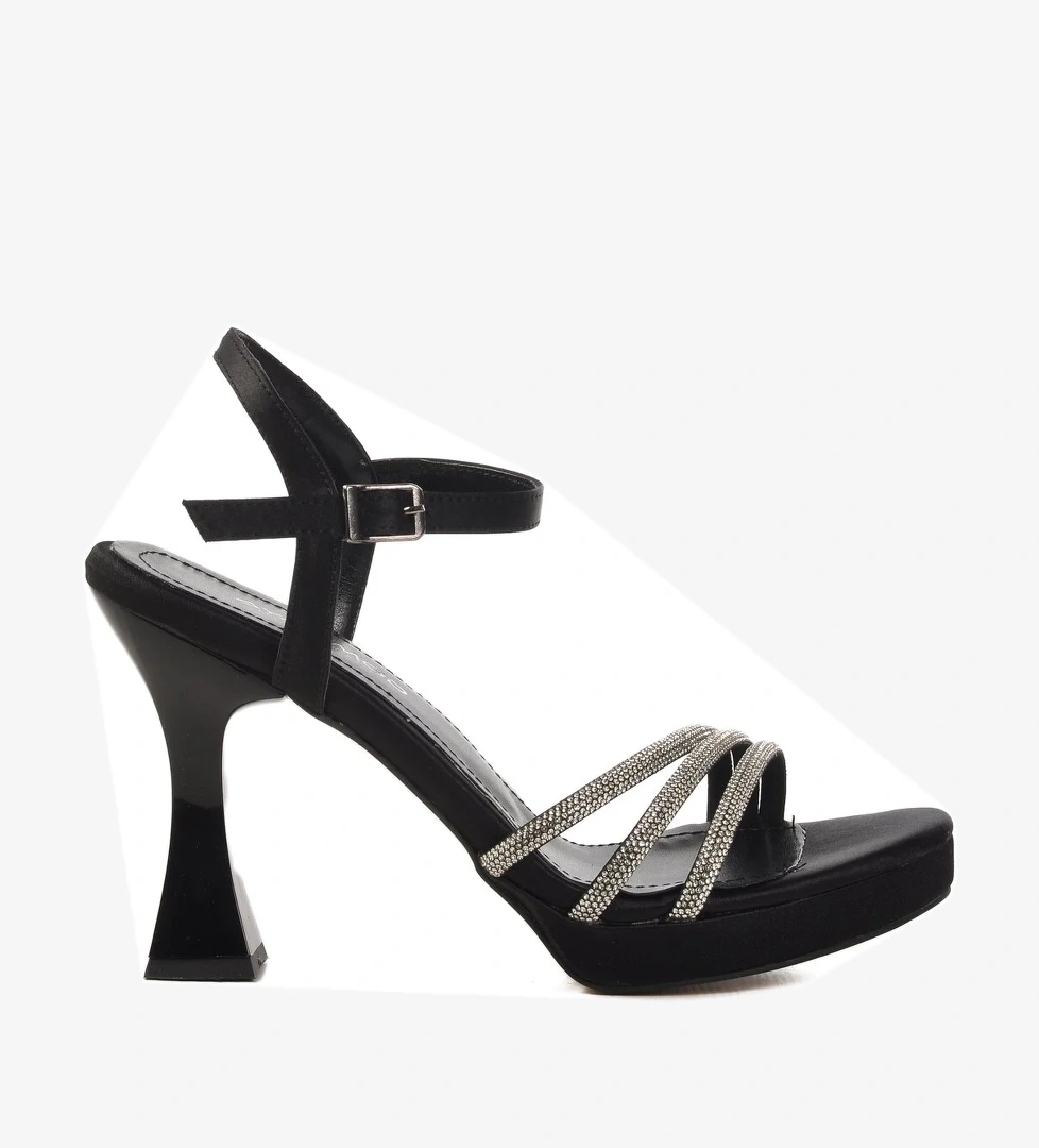 Aspor Siyah İnce Topuklu Kadın Abiye Ayakkabı - Görsel 1