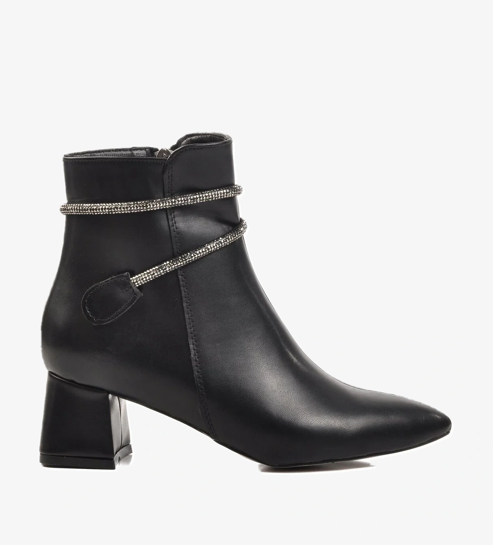 Aspor Siyah Poliüretan Kadın Topuklu Bot - Görsel 1