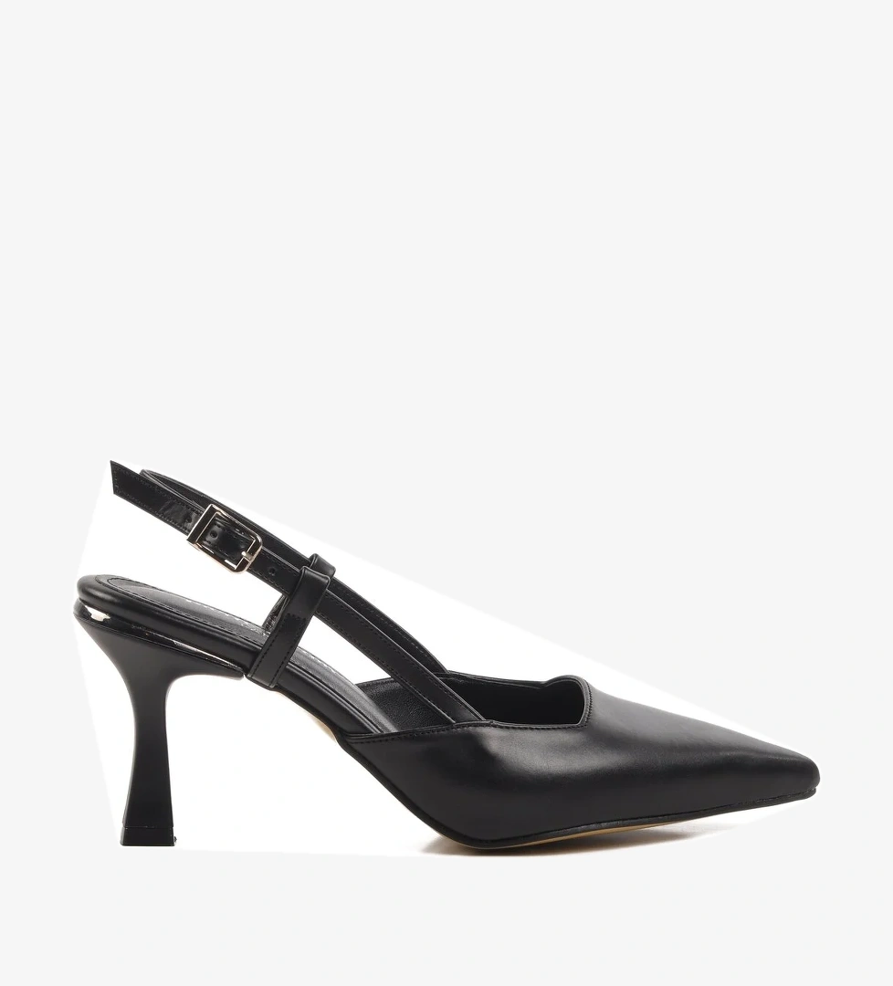 Pierre Cardin Siyah Krem İnce Topuklu Kadın Abiye Ayakkabı model görseli