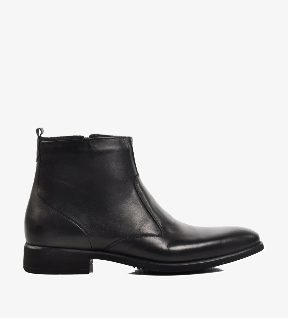 A Spor Aspor Siyah Hakiki Deri Klasik Erkek Bot model görseli