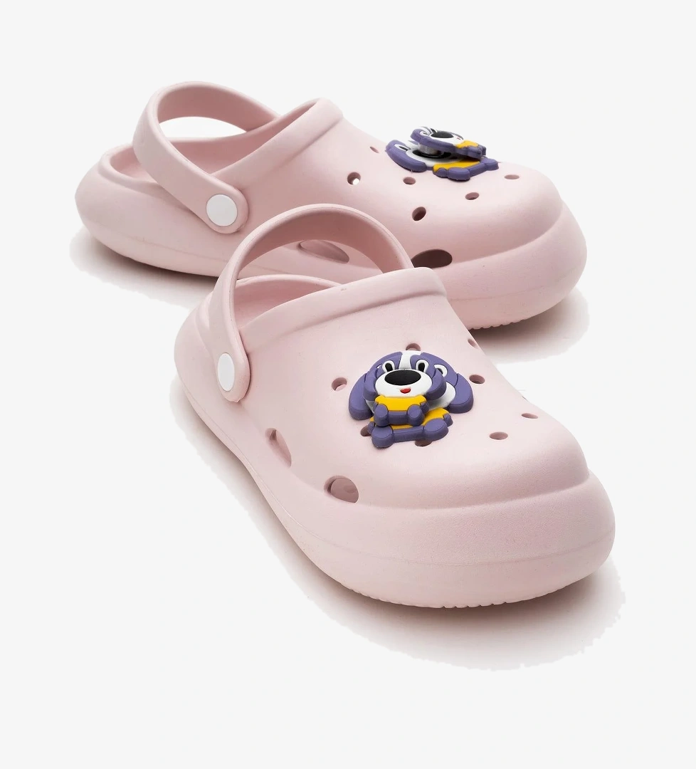 Çocuk Aksesuarlı Sabo Terlik 30-35 PUDRA