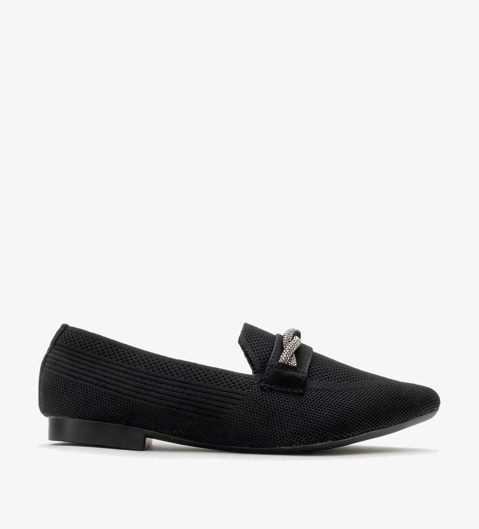 Ccway Kadın Tokalı Triko Ayakkabı SİYAH model görseli