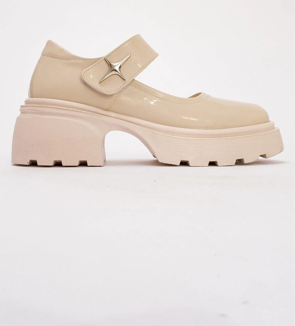 Kadın Cırtlı Günlük Ayakkabı BEJ RUGAN