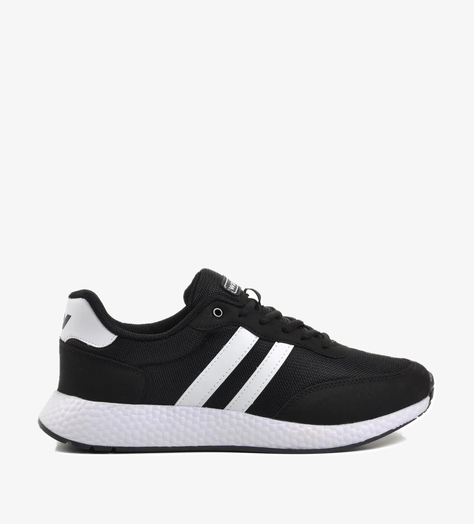 Siyah Beyaz Erkek Spor Yürüyüş Ayakkabısı - Görsel 1