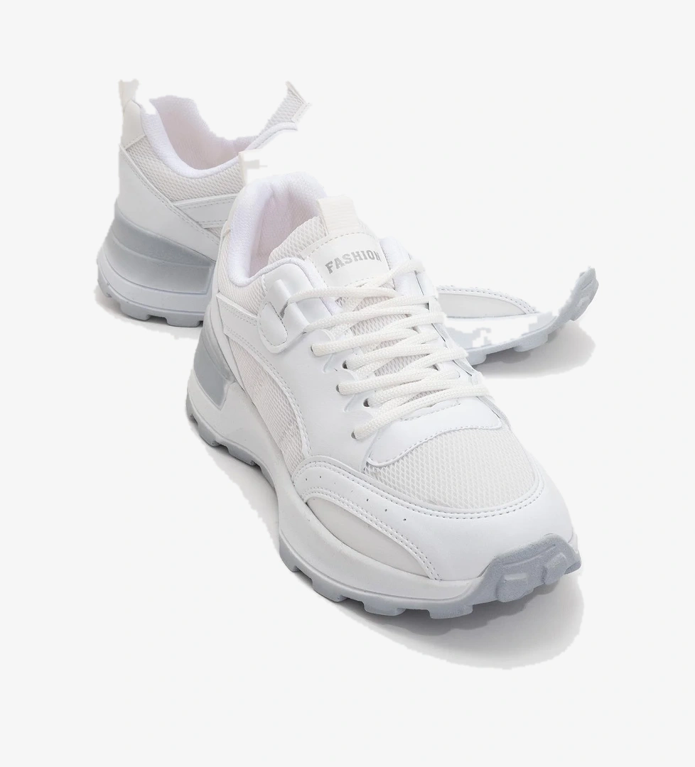 Kadın Spor Ayakkabı BEYAZ GRİ