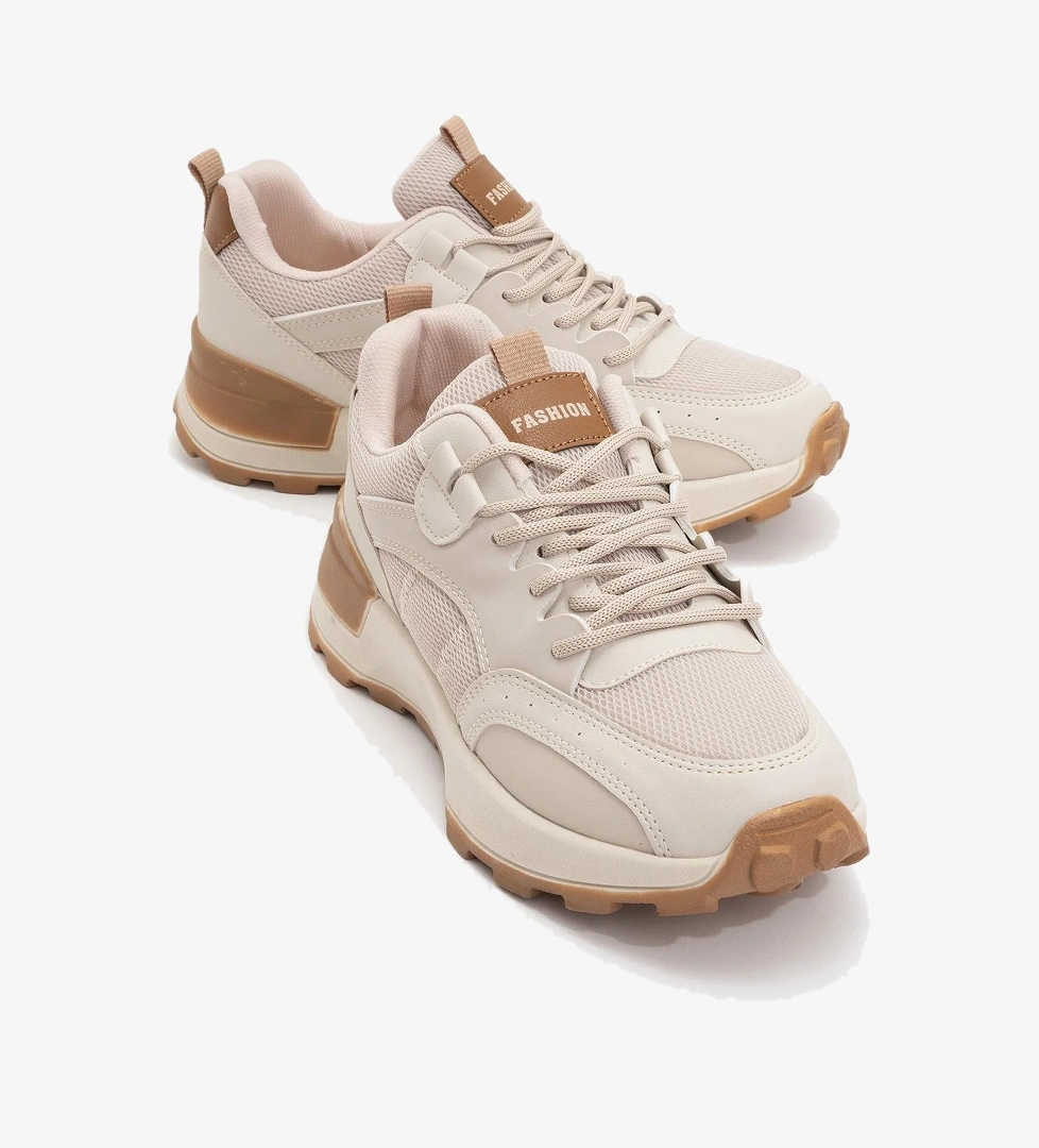 Kadın Spor Ayakkabı BEJ TABA - Görsel 1