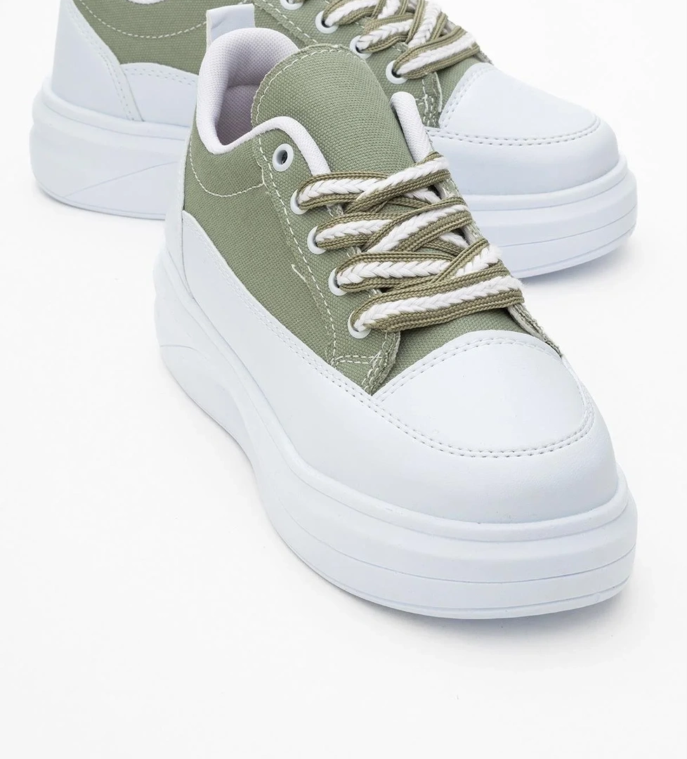 Kadın Anorak Spor Ayakkabı BEYAZ YEŞİL