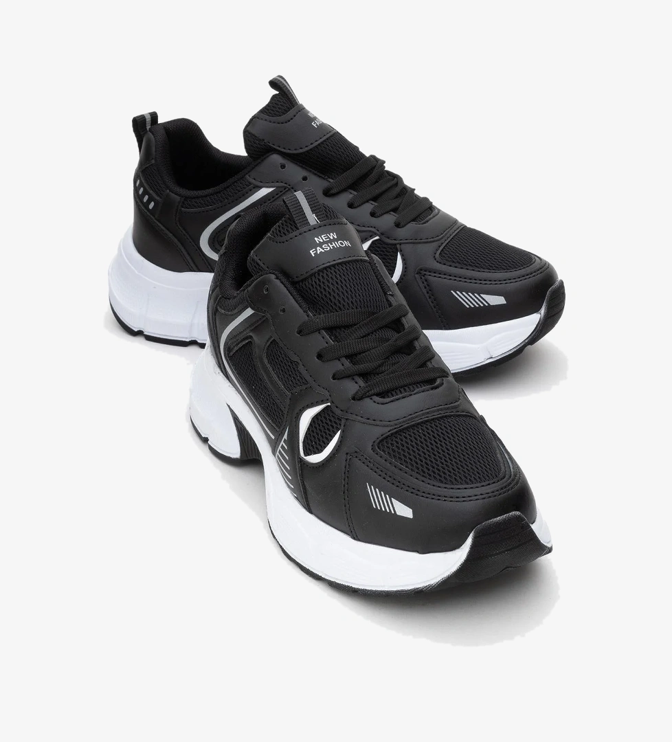 Erkek Anorak Spor Ayakkabı SİYAH BEYAZ