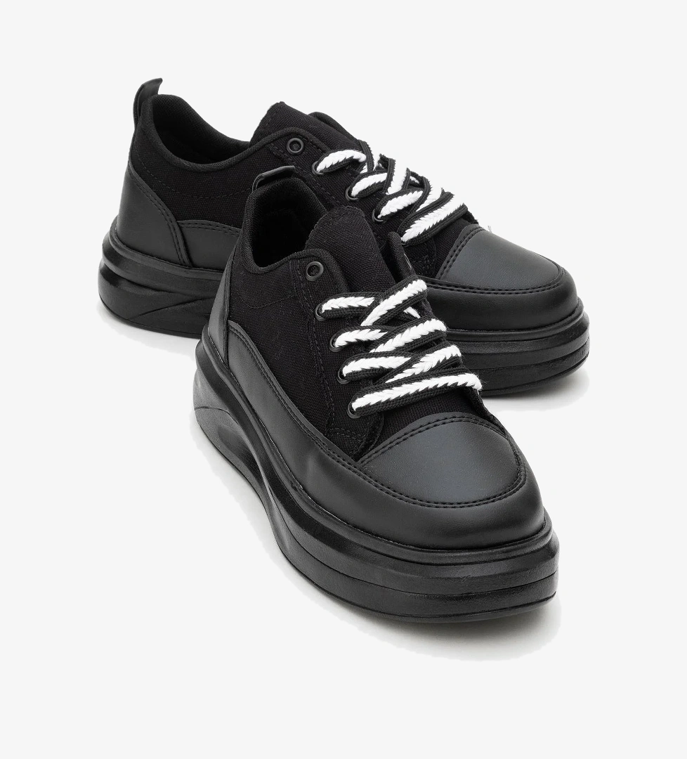 Kadın Anorak Spor Ayakkabı SİYAH SİYAH