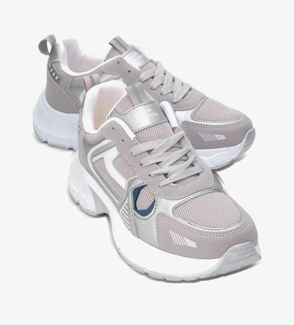 Ccway Bağcıklı Anorak Kadın Spor Ayakkabı BUZ BEYAZ