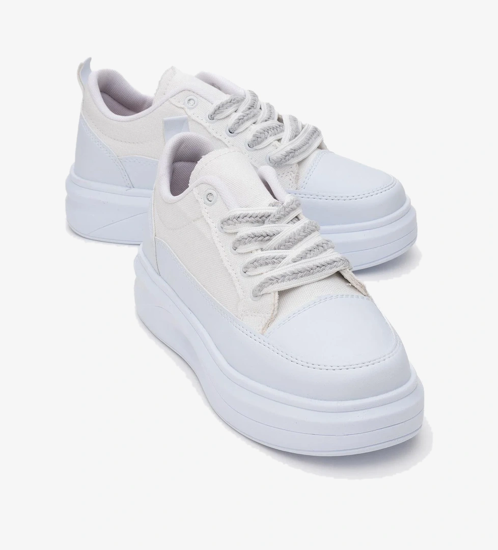 Kadın Anorak Spor Ayakkabı BEYAZ MAT