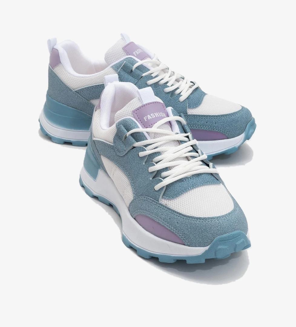 Kadın Spor Ayakkabı MAVİ BEYAZ