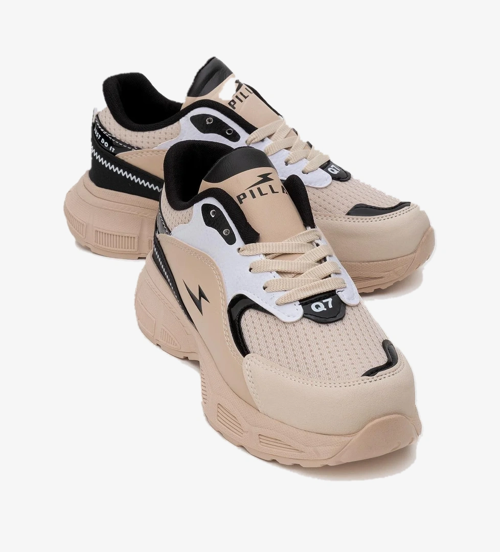 Kadın Anorak Spor Ayakkabı BEJ SİYAH - Görsel 1