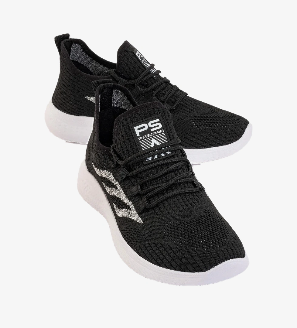 Anorak Bağcıklı Kadın Spor Ayakkabı SİYAH BEYAZ