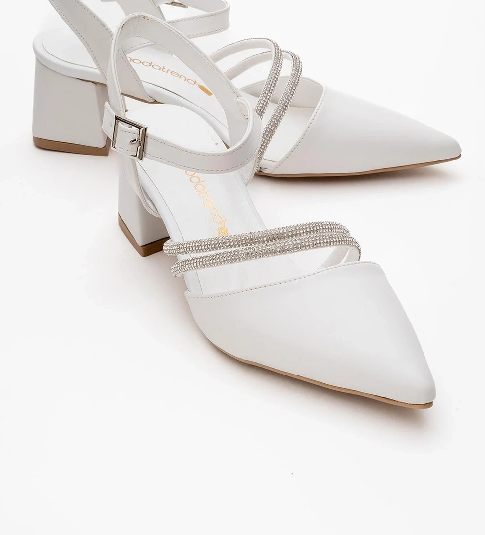 Ccway Kadın Taşlı Topuklu Ayakkabı Ci̇lt model görseli