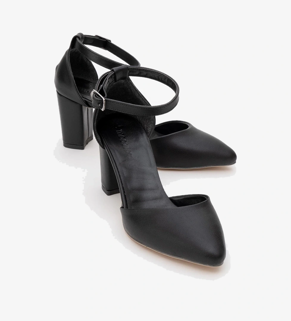Kadın Topuklu Ayakkabı SİYAH CİLT - Görsel 1