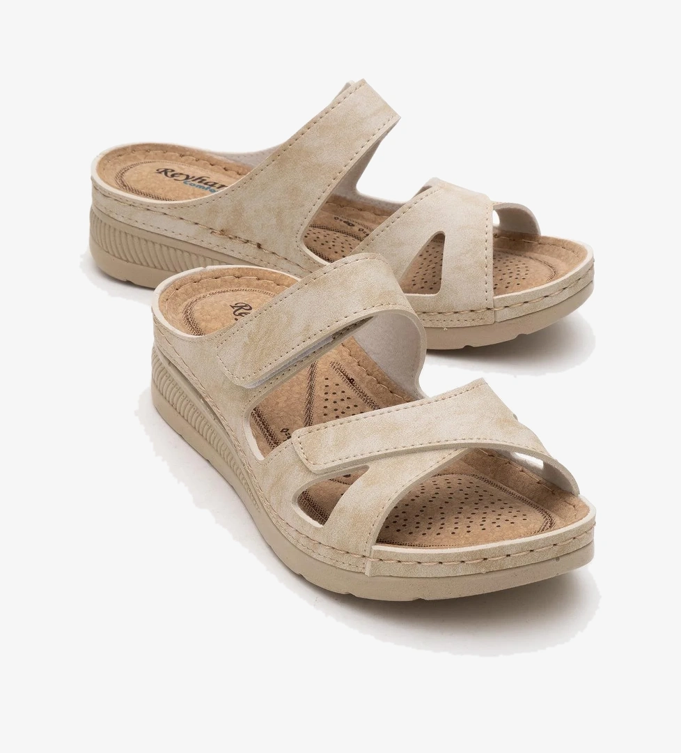 Ccway Kadın Cırtlı Terlik BEJ model görseli