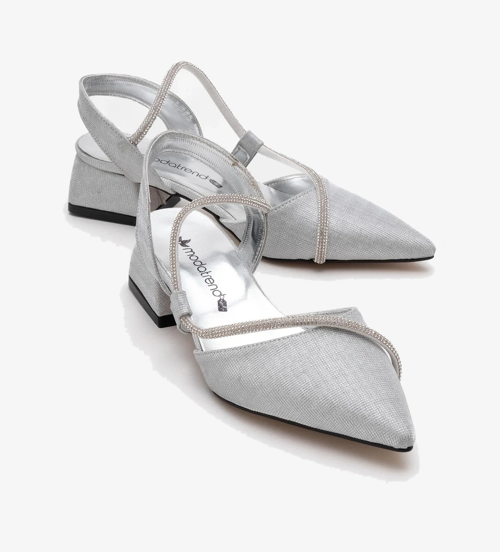 Kadın Topuklu Ayakkabı GÜMÜŞ SİM - Görsel 1