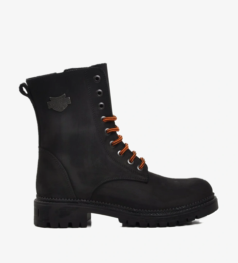 A Spor Aspor Siyah Nubuk Hakiki Deri Kadın Bot model görseli