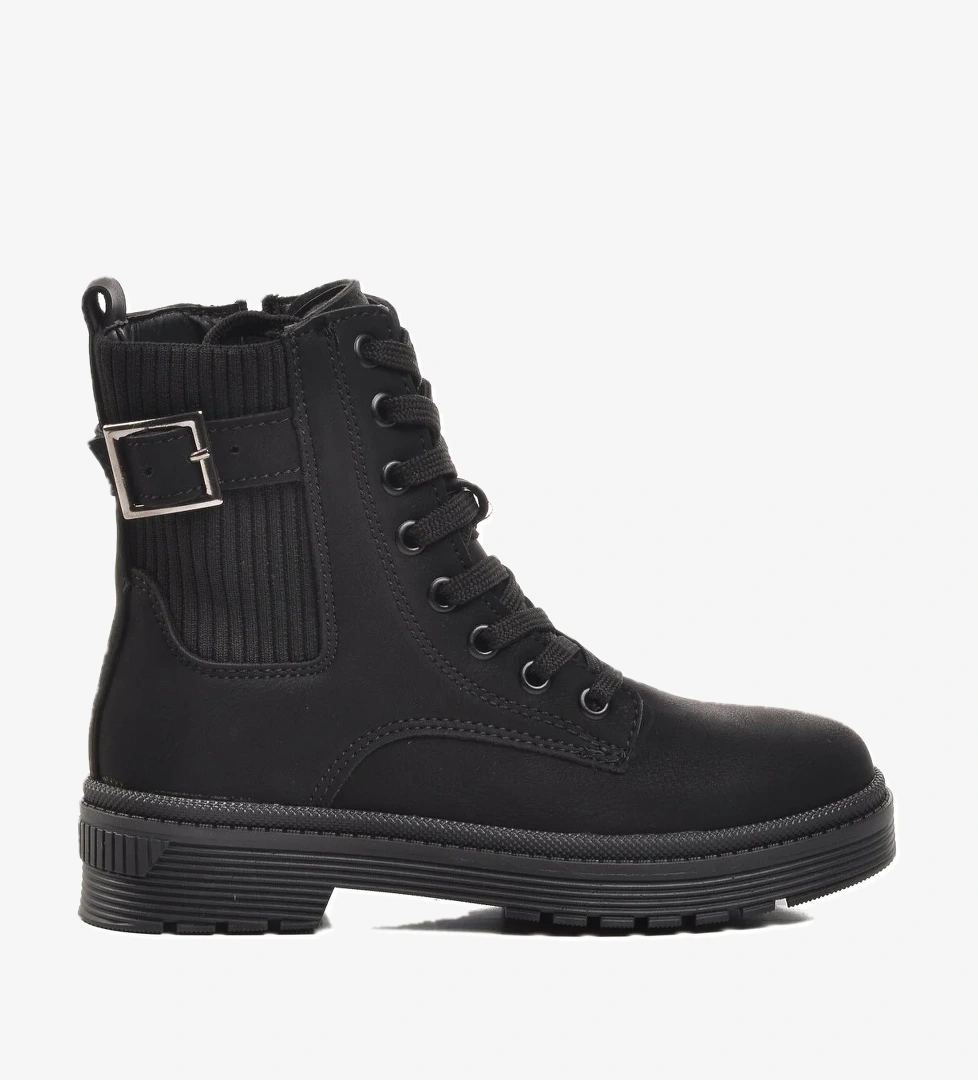 A Spor Aspor Siyah Bej Zümrüt İçi Polarlı Kız Çocuk Bot model görseli