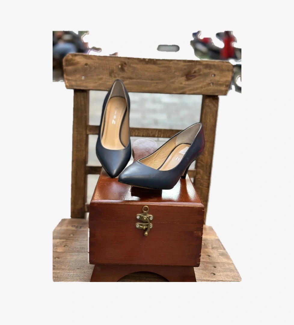 Nish Exclusive 324 Kadın Deri Klasik Stiletto - Görsel 1