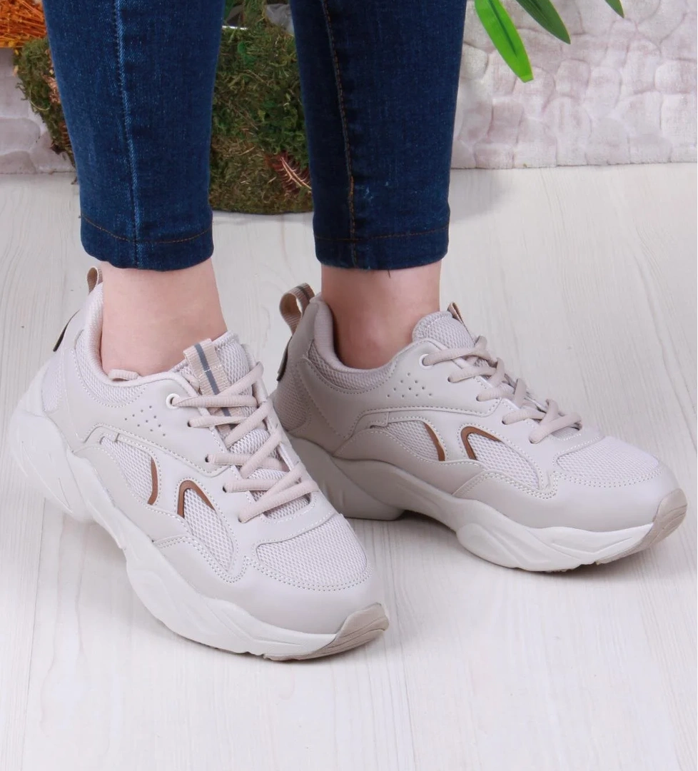 2107 LMB Rahat Hafif Kalın Taban Sneaker Kadın Spor Ayakkabı