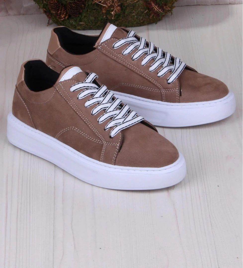 32539 Cnt Süet Suni Deri Kalın Taban Erkek Ayakkabı