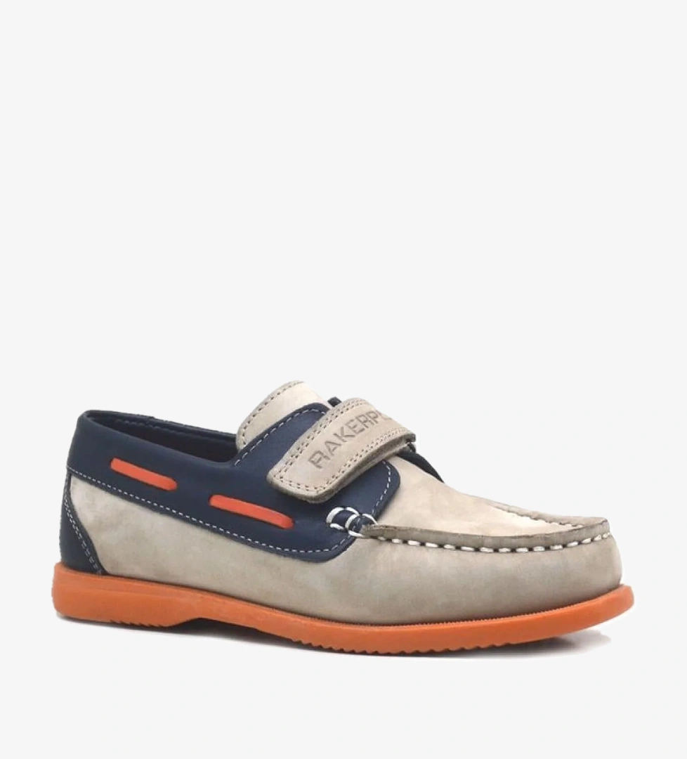 Simurg Hakiki Deri Lacivert Kum Rengi Erkek Çocuk Ayakkabı - Görsel 1