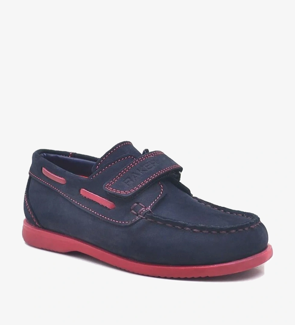 Rakerplus Simurg Hakiki Deri Lacivert Cırtlı Spor Erkek Çocuk Ayakkabı model görseli