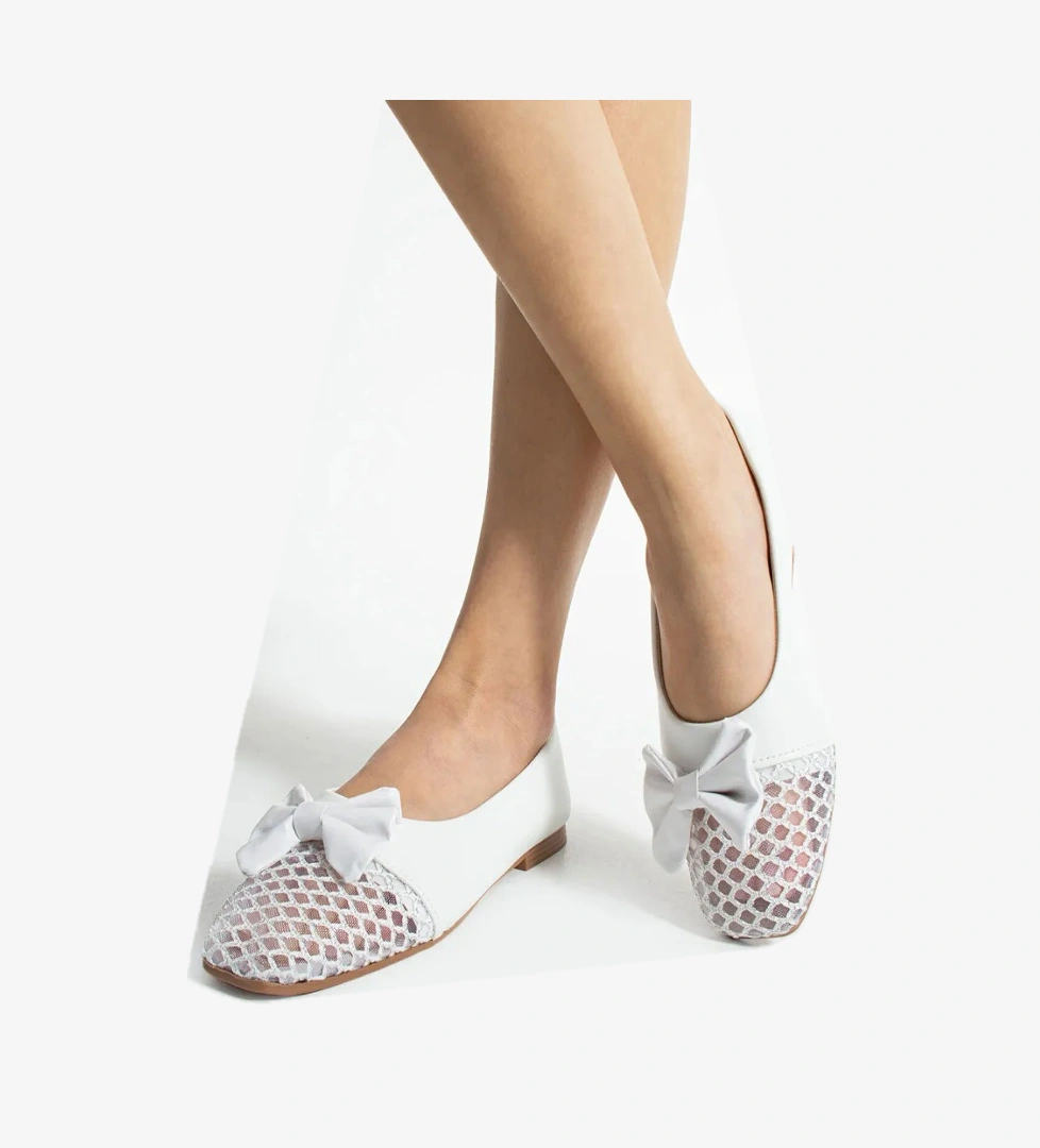 Kadın Babet Fileli Hafif Rahat Şık Günlük Ayakkabı 1021-111-0012 - Görsel 1