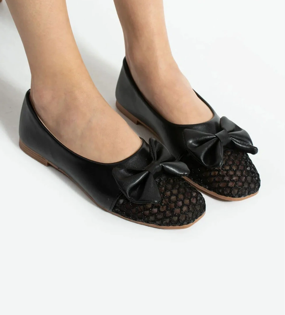 Kadın Babet Fileli Hafif Rahat Şık Günlük Ayakkabı 1021-111-0012