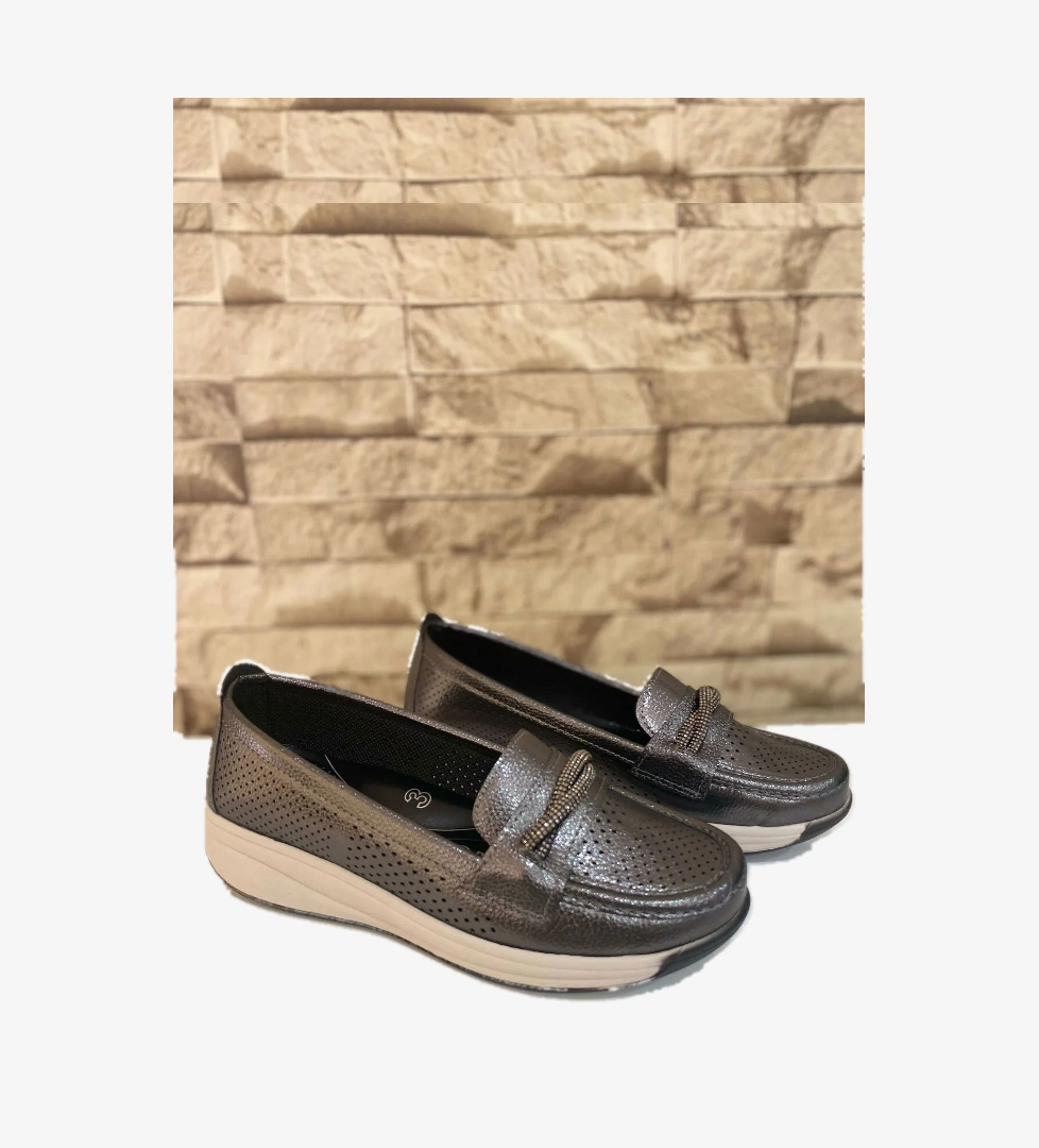 Kadın Anne 4 Nokta Ortopedik Terletmez Kaymaz Anatomik Taban Ayakkabı Günlük Kadın Casual Babet 1021-111-0008 - Görsel 1