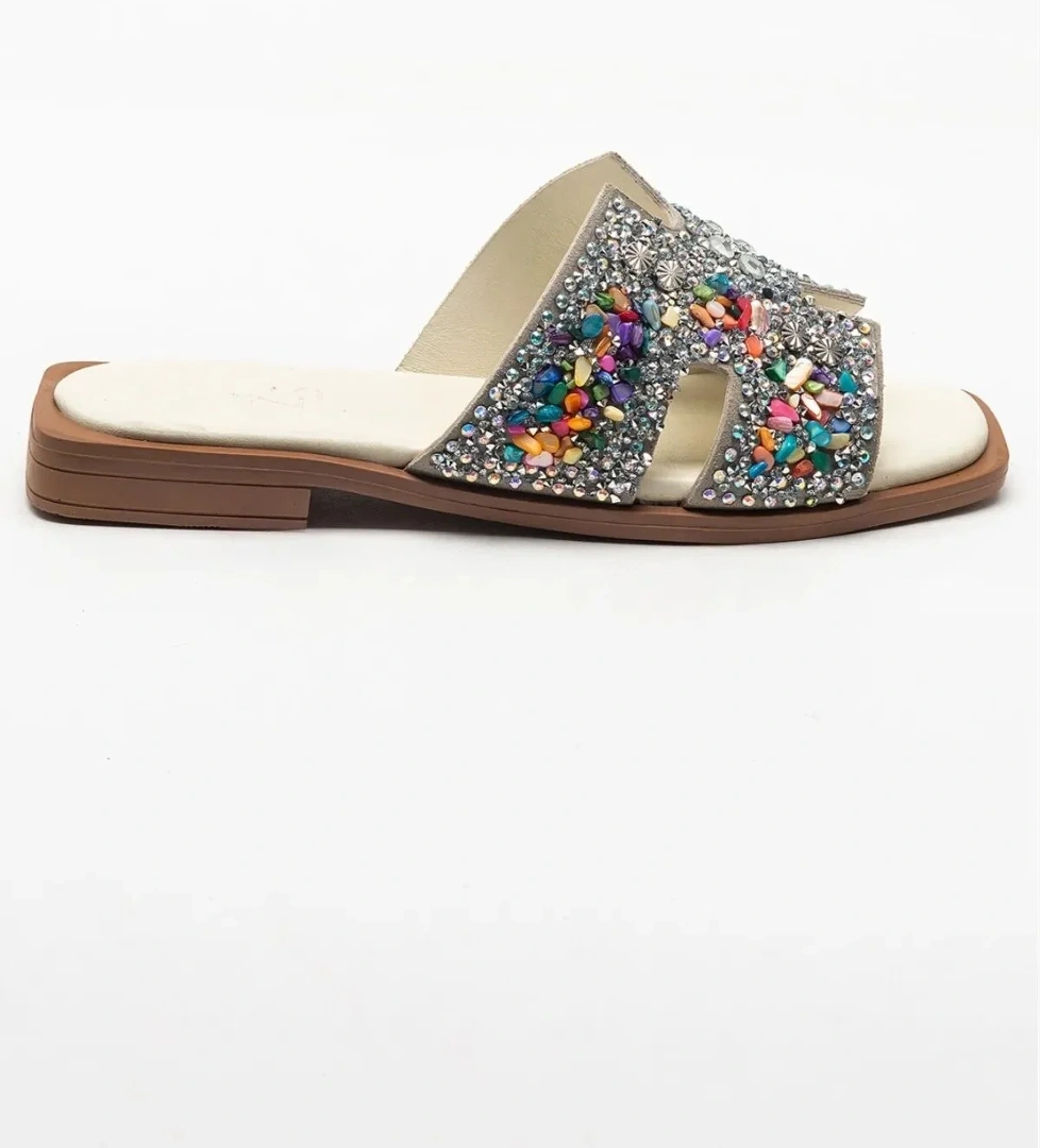 8016 Kadın Taşlı Terlik - Görsel 1